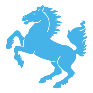 Horse Stallion Decal (Baby Blue)